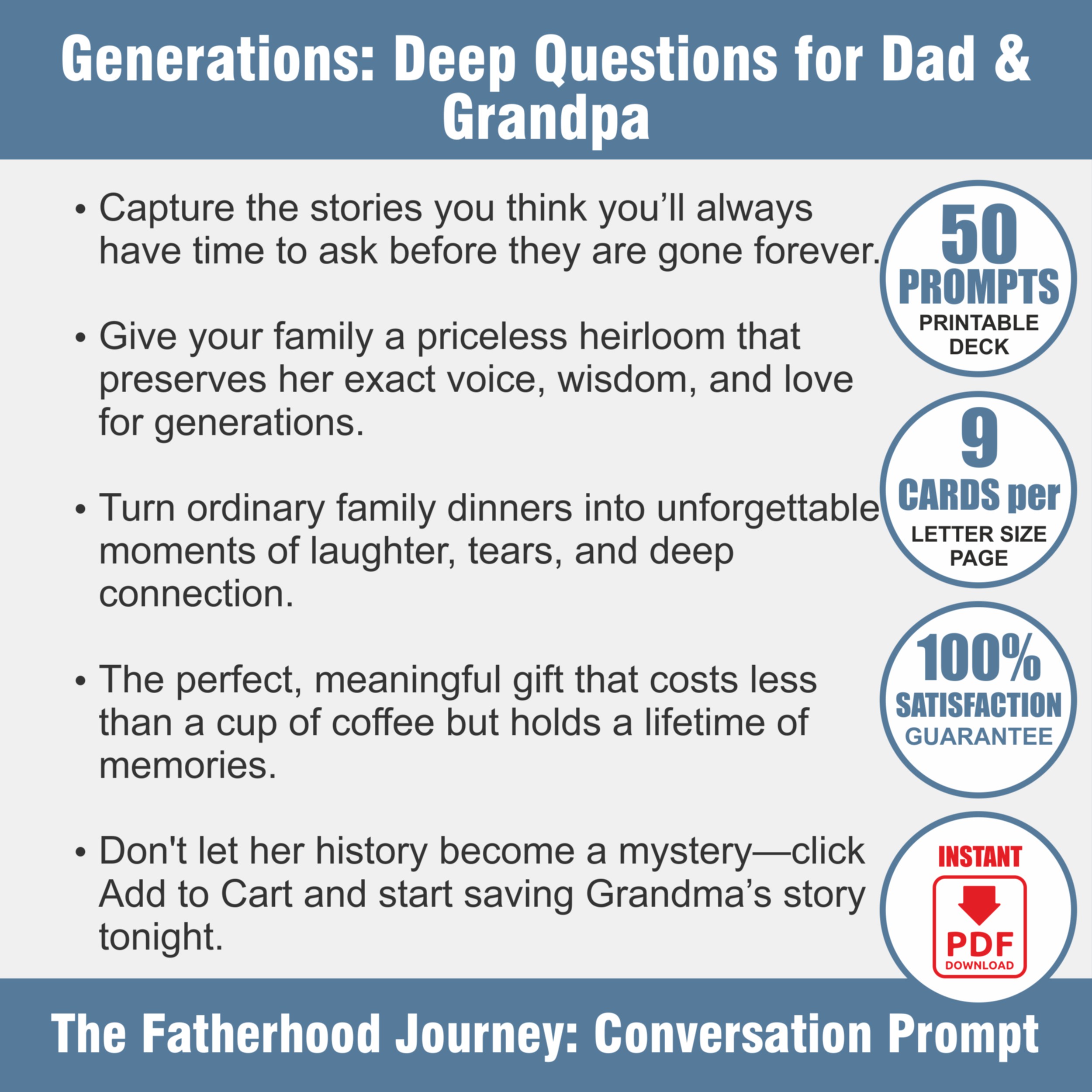 Dad’s Legacy: Meaningful Conversation Starters - View 2